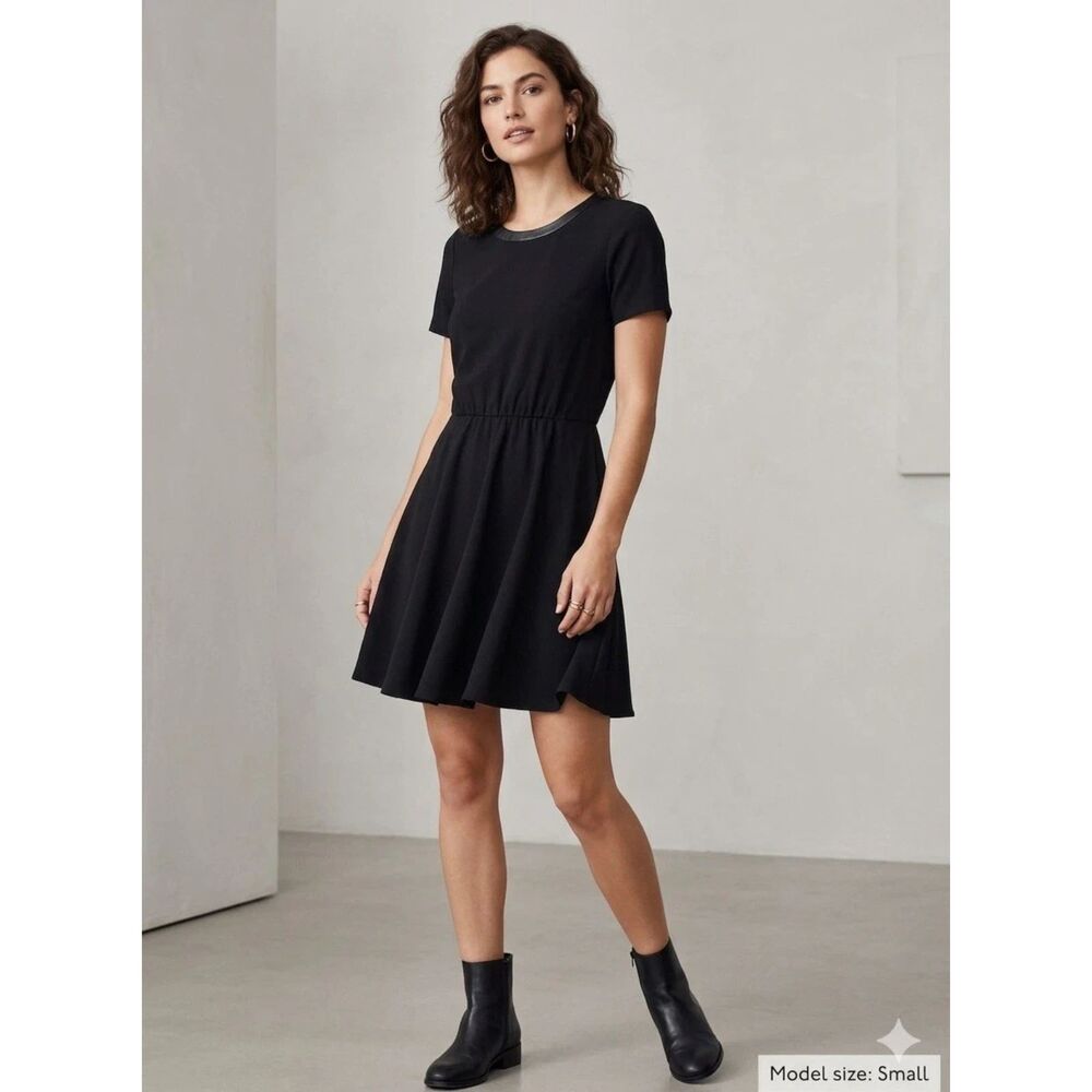 MADEWELL Dress Skater Womens S Vegan Leather Trim emo fairygrunge whimsigoth
